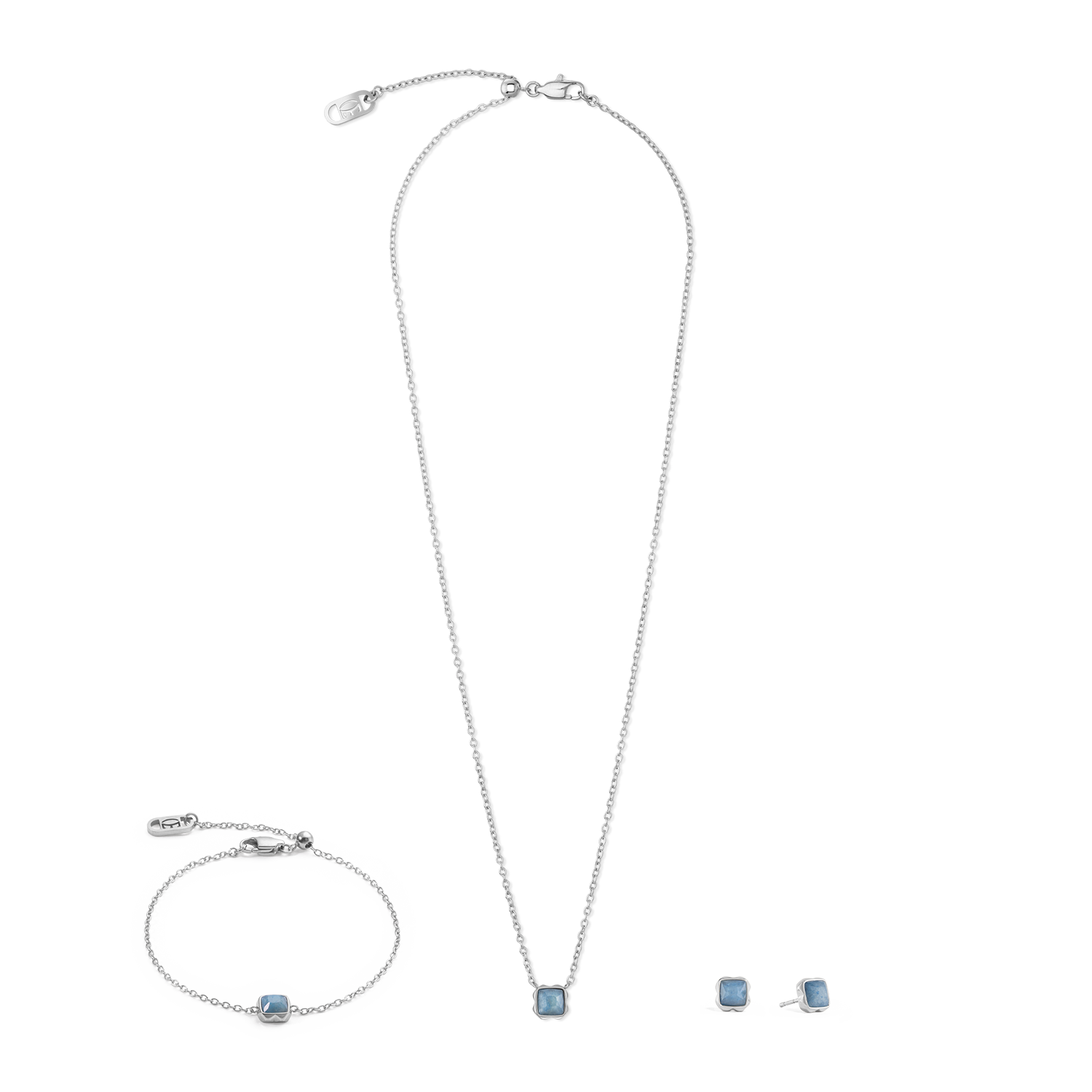 Pietra Di Nascita Marzo Orecchini Avventurina Blu Argento