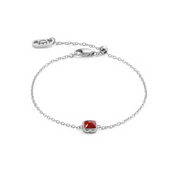 Pietra Di Nascita Gennaio Bracciale Agata Rossa Argento
