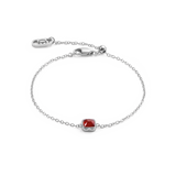 Pietra Di Nascita Gennaio Bracciale Agata Rossa Argento