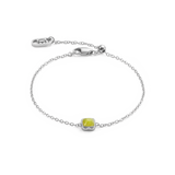 Pietra Di Nascita Agosto Bracciale Giada Verde Argento