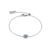Pietra Di Nascita Marzo Bracciale Avventurina Blu Argento