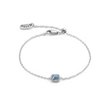 Pietra Di Nascita Marzo Bracciale Avventurina Blu Argento
