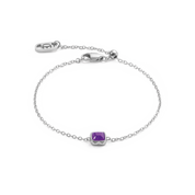Pietra Di Nascita Febbraio Bracciale Sugilite Argento
