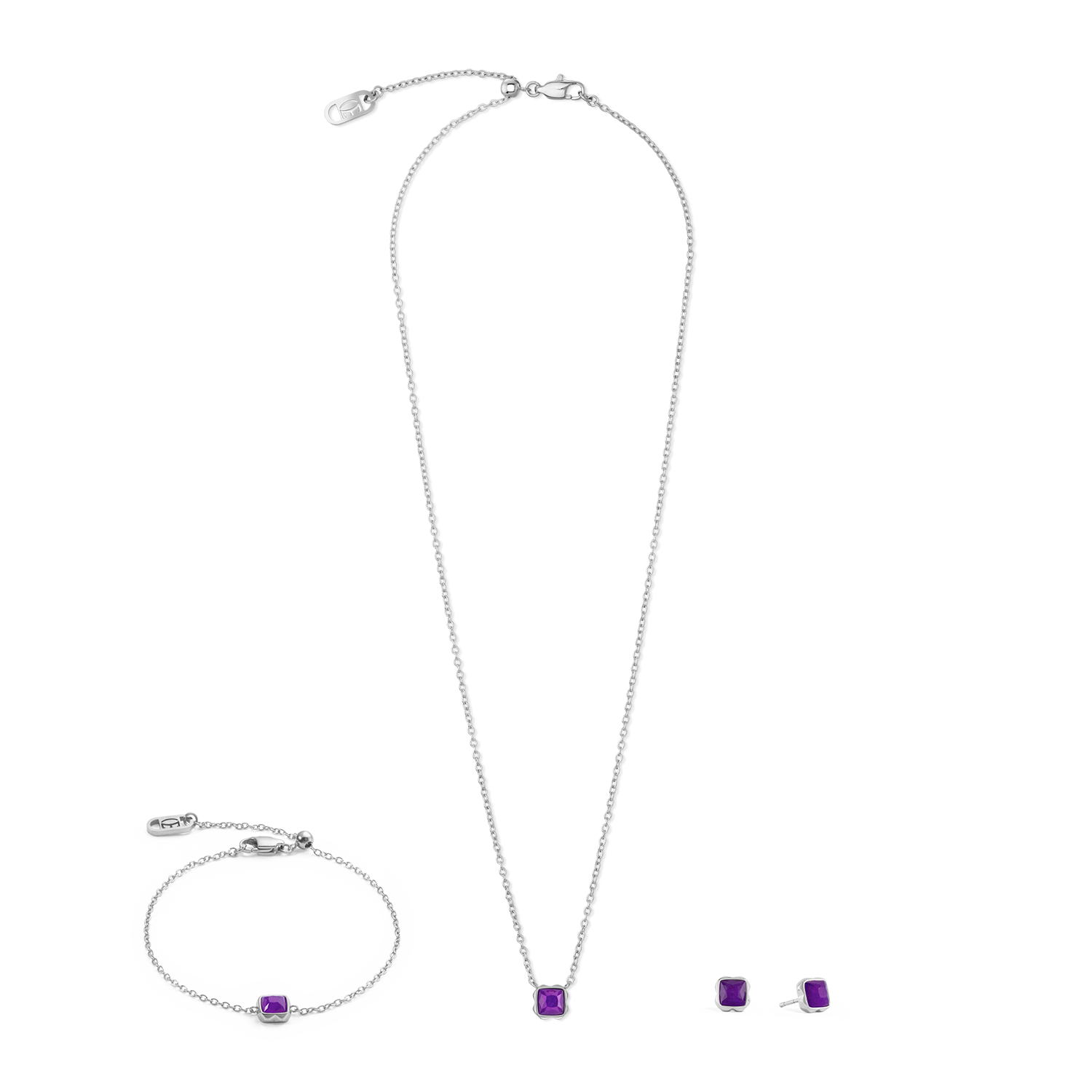 Pietra Di Nascita Febbraio Bracciale Sugilite Argento