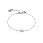 Pietra Di Nascita Aprile Bracciale Quarzo Bianco Argento