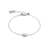 Pietra Di Nascita Aprile Bracciale Quarzo Bianco Argento