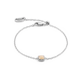 Pietra Di Nascita Giugno Bracciale Crema Giada Argento