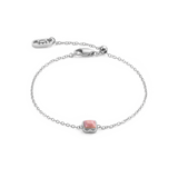 Pietra Di Nascita Luglio Bracciale Rodocrosite Argento