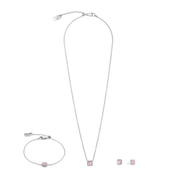 Pietra Di Nascita Ottobre Bracciale Quarzo Rosa Argento