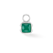 Pietra Di Nascita Maggio Charm Agata Verde Argento