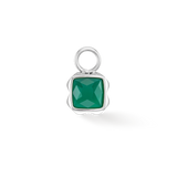Pietra Di Nascita Maggio Charm Agata Verde Argento