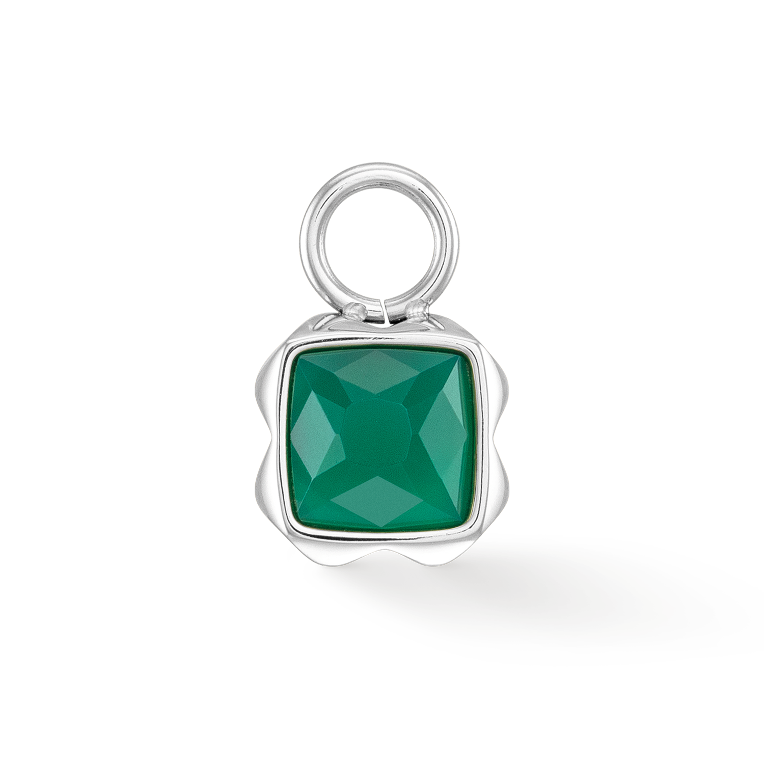 Pietra Di Nascita Maggio Charm Agata Verde Argento