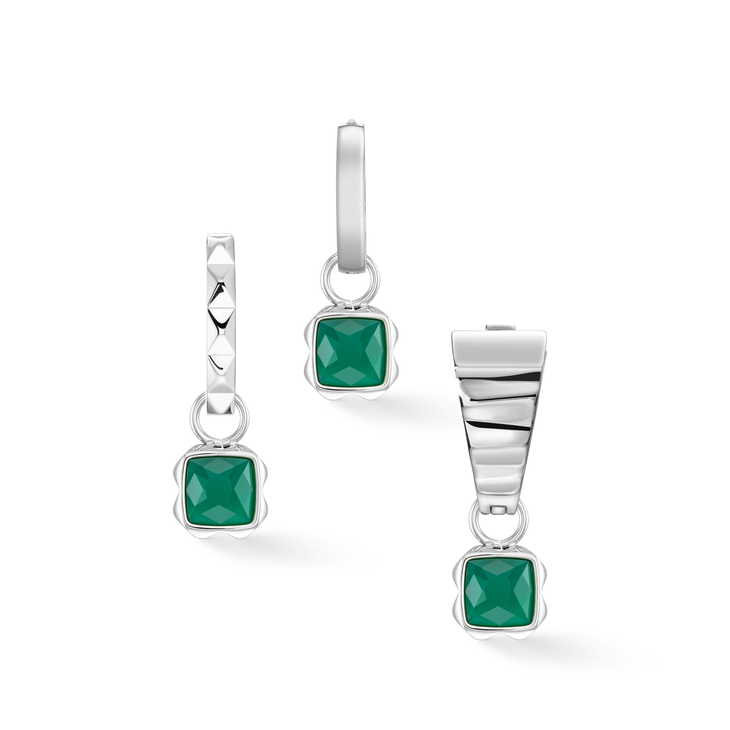 Pietra Di Nascita Maggio Charm Agata Verde Argento