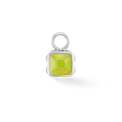 Pietra Di Nascita Agosto Charm Giada Verde Argento