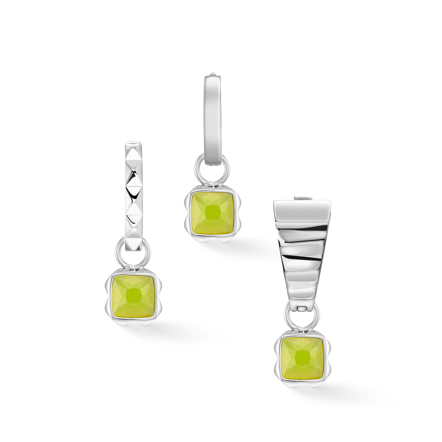 Pietra Di Nascita Agosto Charm Giada Verde Argento