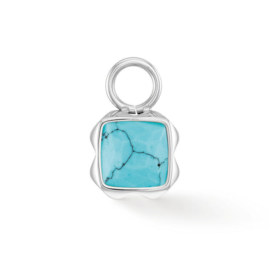 Pietra Di Nascita Dicembre Charm Turchese Argento