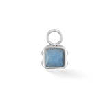 Pietra Di Nascita Marzo Charm Avventurina Blu Argento