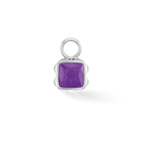 Pietra Di Nascita Febbraio Charm Sugilite Argento