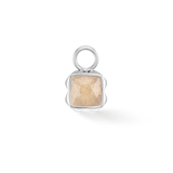 Pietra Di Nascita Giugno Charm Crema Giada Argento