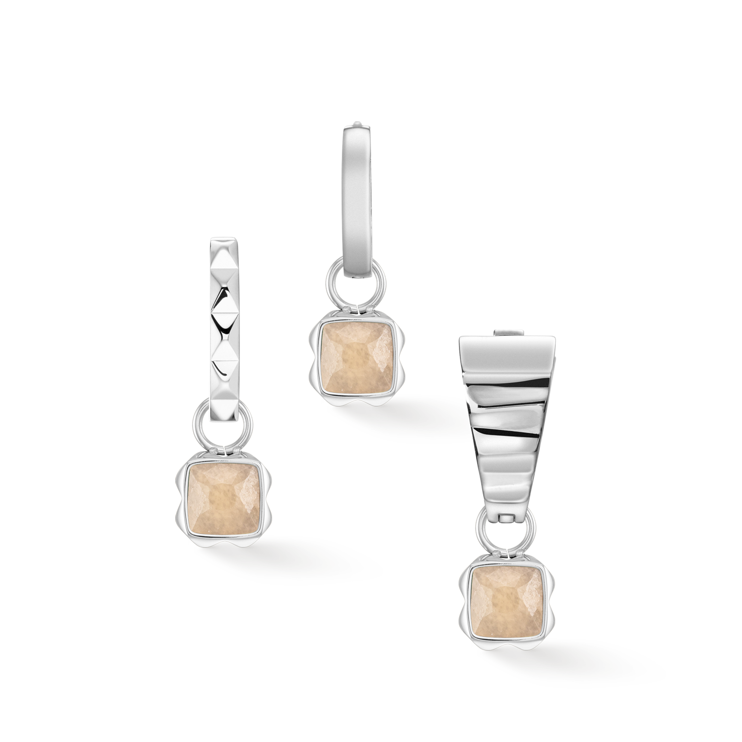 Pietra Di Nascita Giugno Charm Crema Giada Argento
