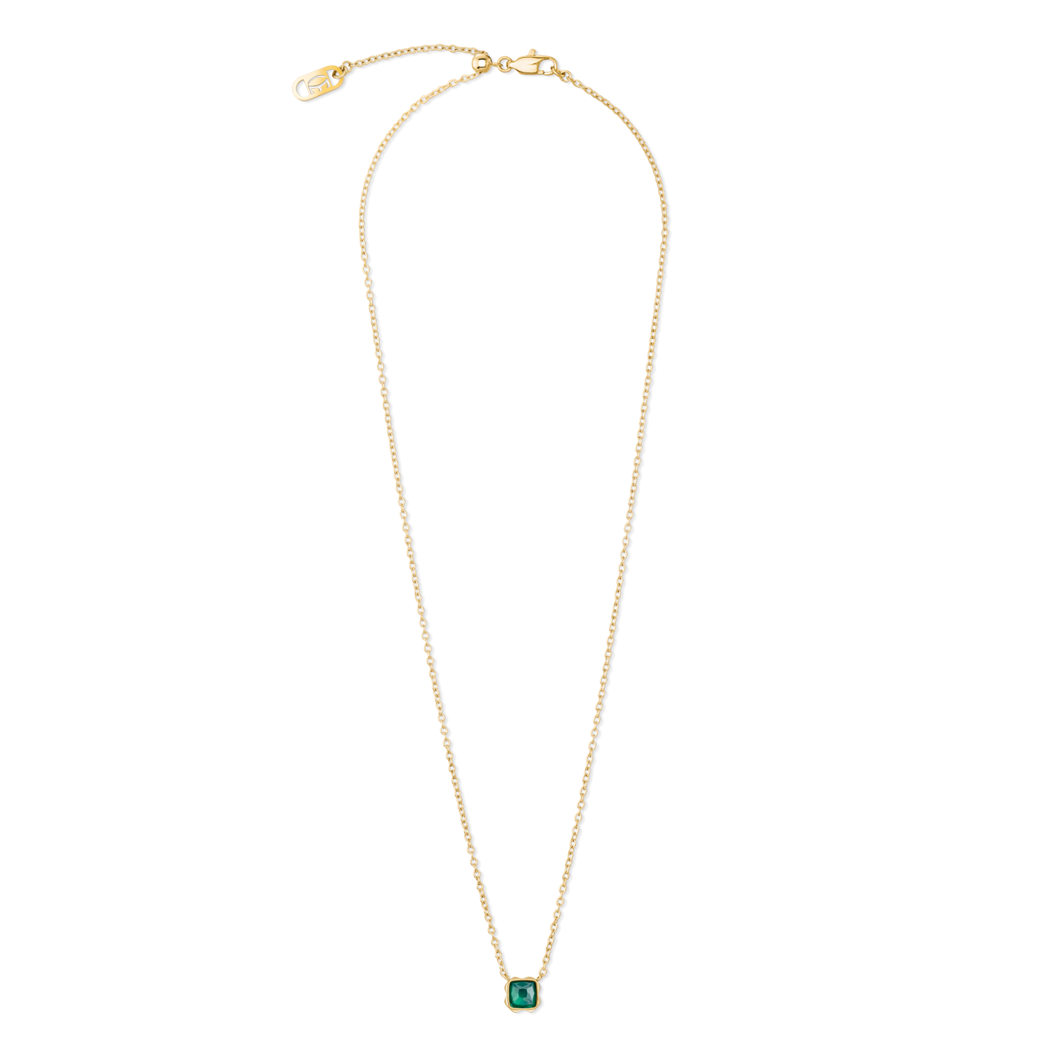 Pietra Di Nascita Maggio Collana Agata Verde Oro