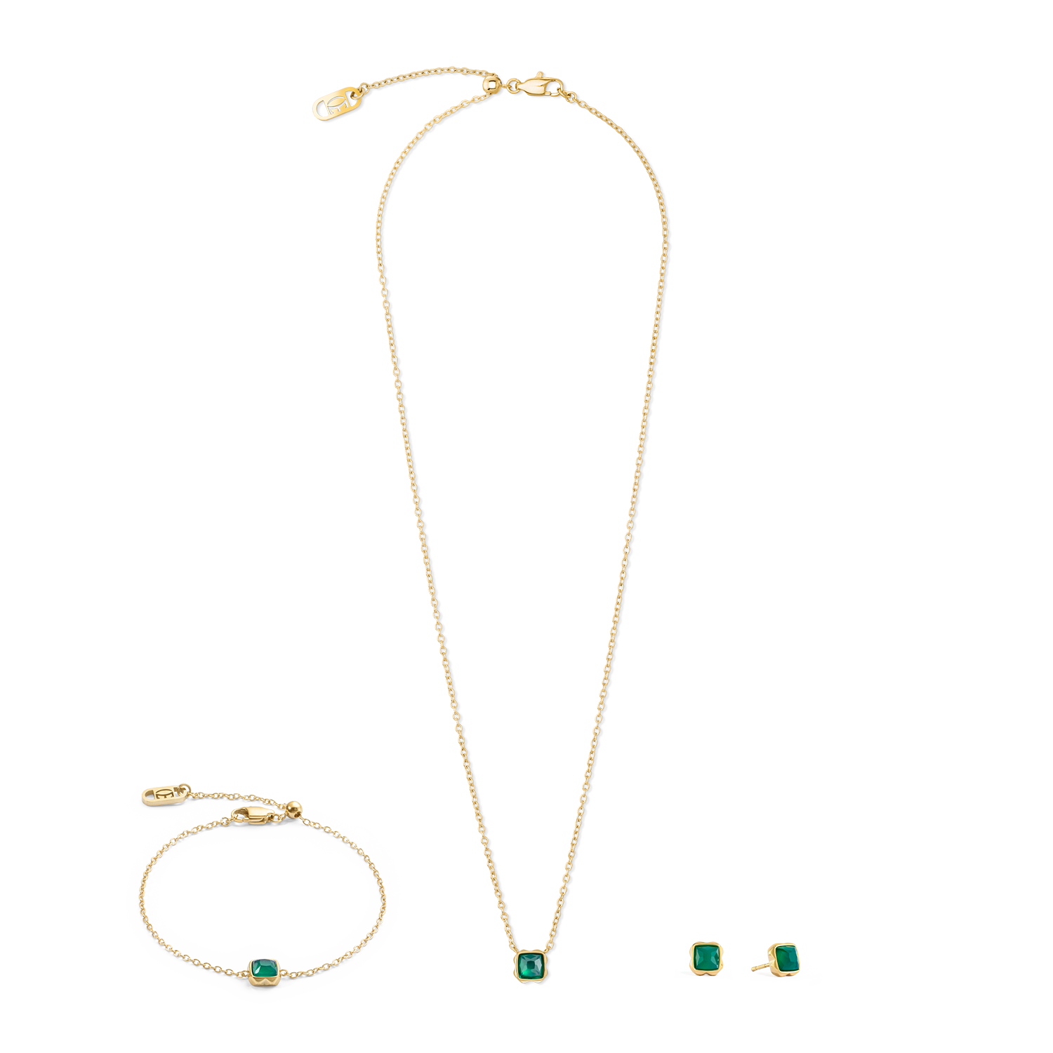 Pietra Di Nascita Maggio Collana Agata Verde Oro