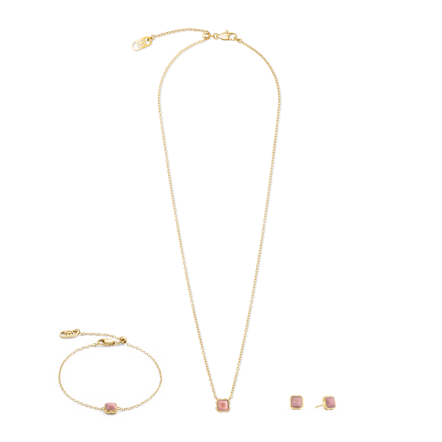 Pietra Di Nascita Luglio Collana Rodocrosite Oro