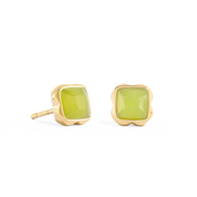 Pietra Di Nascita Agosto Orecchini Giada Verde Oro