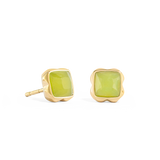 Pietra Di Nascita Agosto Orecchini Giada Verde Oro