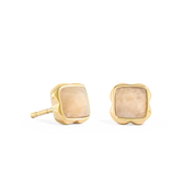 Pietra Di Nascita Giugno Orecchini Giada Crema Oro