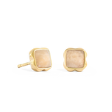 Pietra Di Nascita Giugno Orecchini Giada Crema Oro