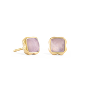 Pietra Di Nascita Ottobre Orecchini Quarzo Rosa Oro