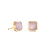 Pietra Di Nascita Ottobre Orecchini Quarzo Rosa Oro