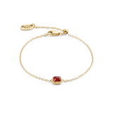 Pietra Di Nascita Gennaio Bracciale Agata Rossa Oro
