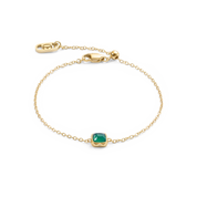 Pietra Di Nascita Maggio Bracciale Agata Verde Oro