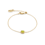 Pietra Di Nascita Agosto Bracciale Giada Verde Oro