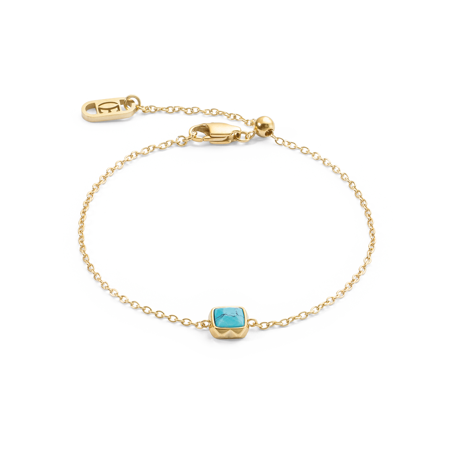 Pietra Di Nascita Dicembre Bracciale Turchese Oro
