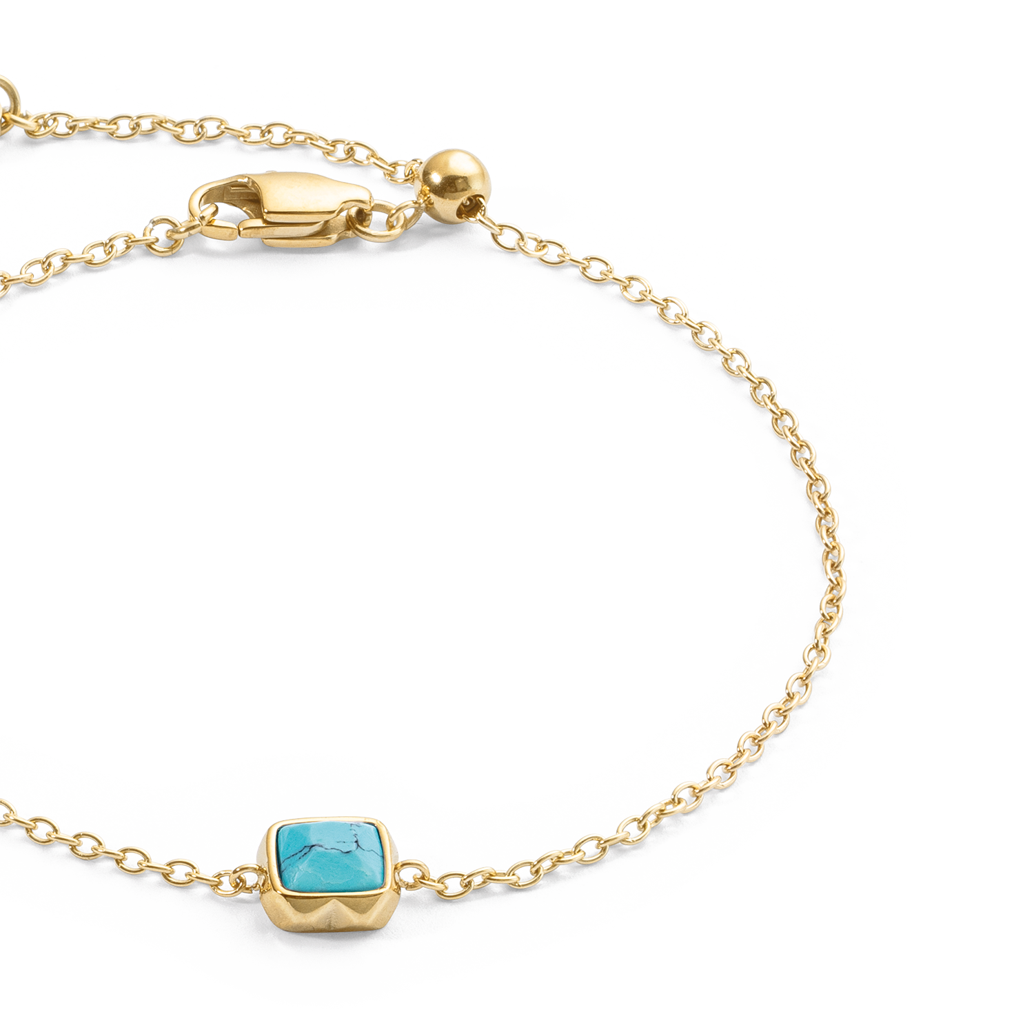 Pietra Di Nascita Dicembre Bracciale Turchese Oro