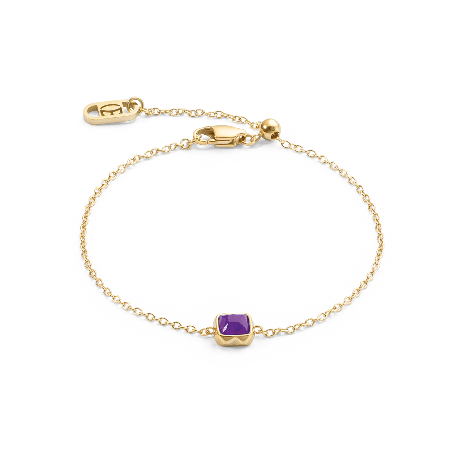 Pietra Di Nascita Febbraio Bracciale Sugilite Oro