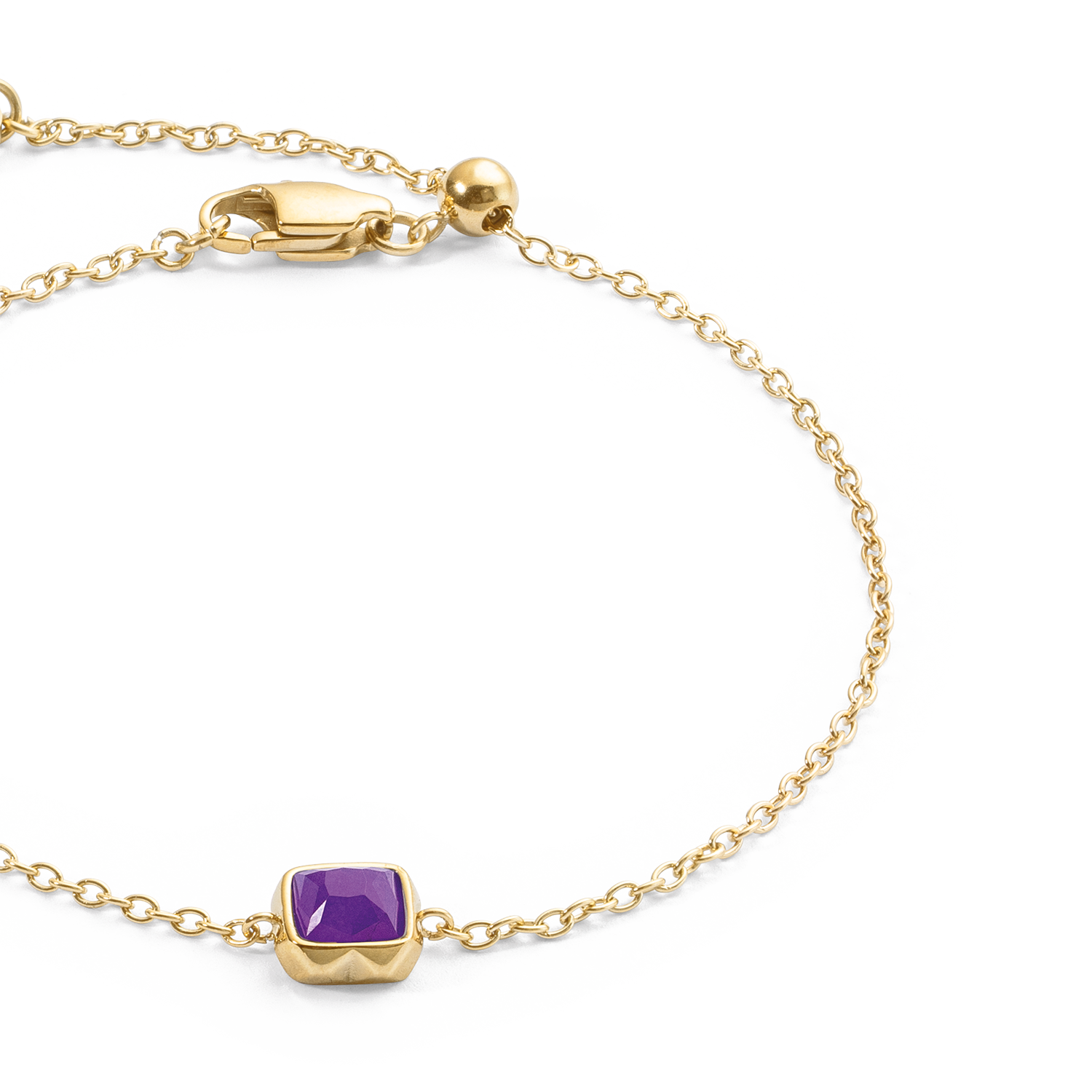 Pietra Di Nascita Febbraio Bracciale Sugilite Oro