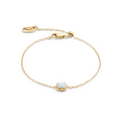 Pietra Di Nascita Aprile Bracciale Quarzo Bianco Oro