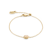 Pietra Di Nascita giugno Bracciale Jade Crema Oro