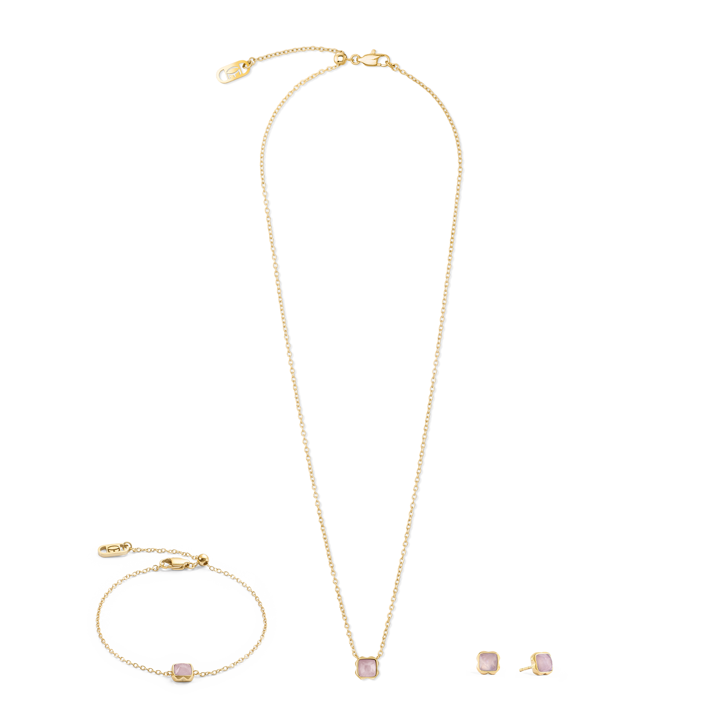 Pietra Di Nascita Ottobre Bracciale Quarzo Rosa Oro