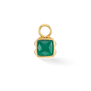 Pietra Di Nascita Maggio Charm Agata Verde Oro