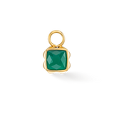 Pietra Di Nascita Maggio Charm Agata Verde Oro