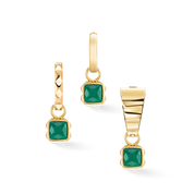 Pietra Di Nascita Maggio Charm Agata Verde Oro