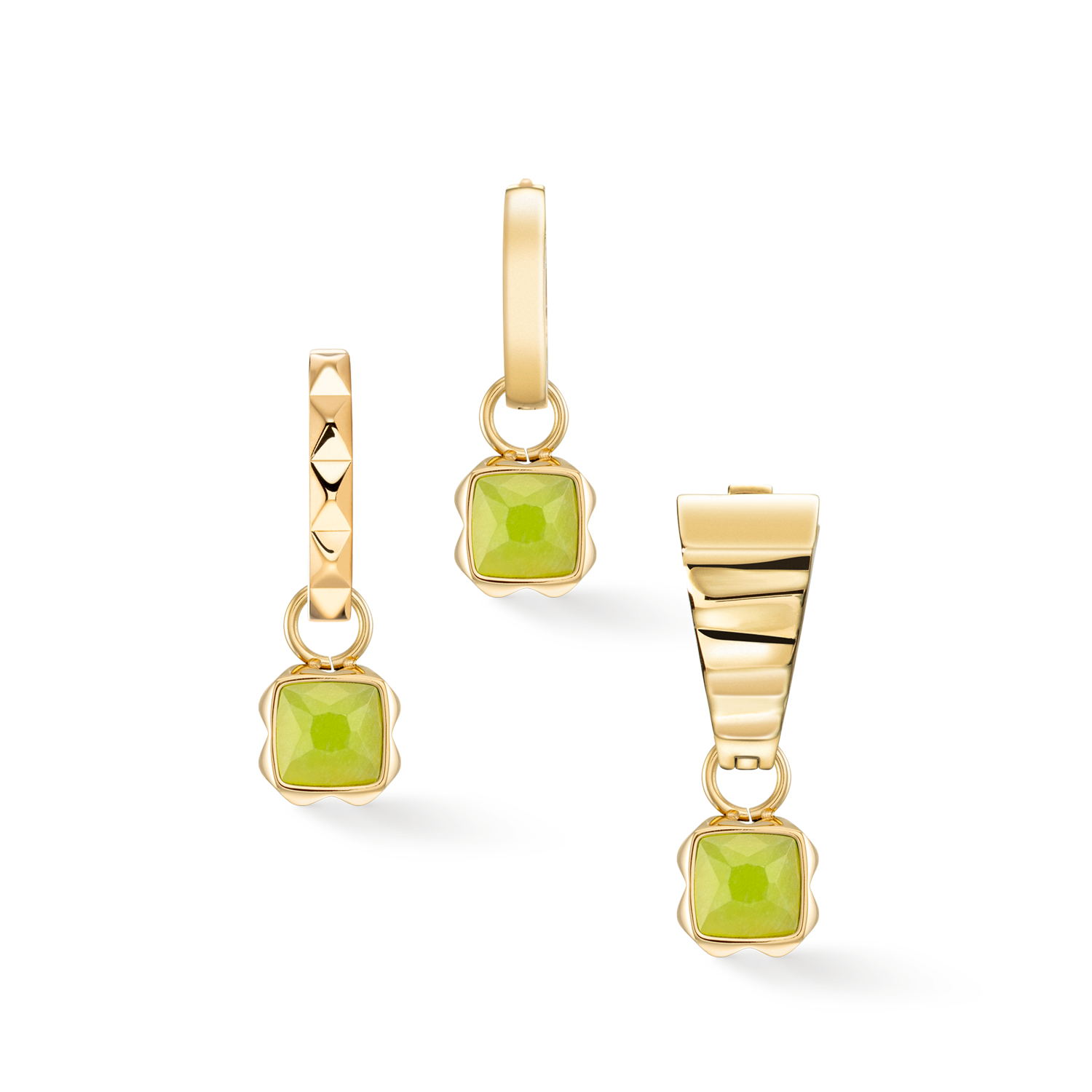 Pietra Di Nascita Agosto Charm Giada Verde Oro