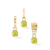 Pietra Di Nascita Agosto Charm Giada Verde Oro