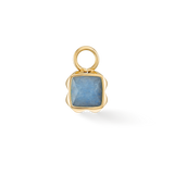 Pietra Di Nascita Marzo Charm Avventurina Blu Oro