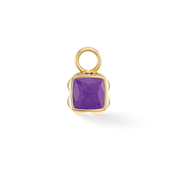 Pietra Di Nascita Febbraio Charm Sugilite Oro